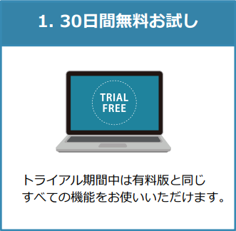 1. 30日間無料お試し