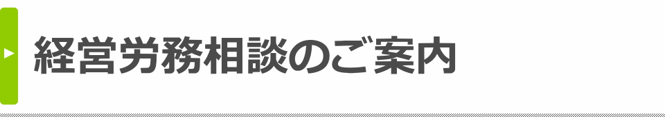 経営労務相談のご案内